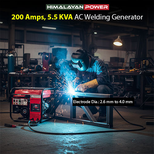 200 Amps, 5.5 KVA AC Welding Generator, HPW C7500i